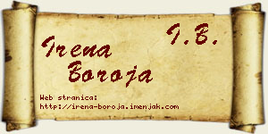 Irena Boroja vizit kartica